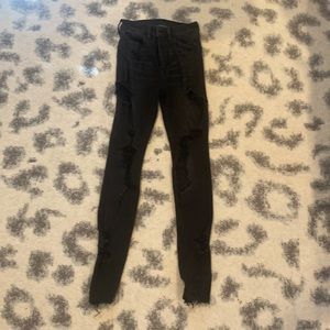 American Eagle Super Hi-Rise Jegging 000 in Black